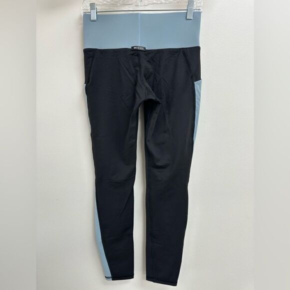MICHI baby blue high rise color block pocket leggings M - Picture 4 of 6